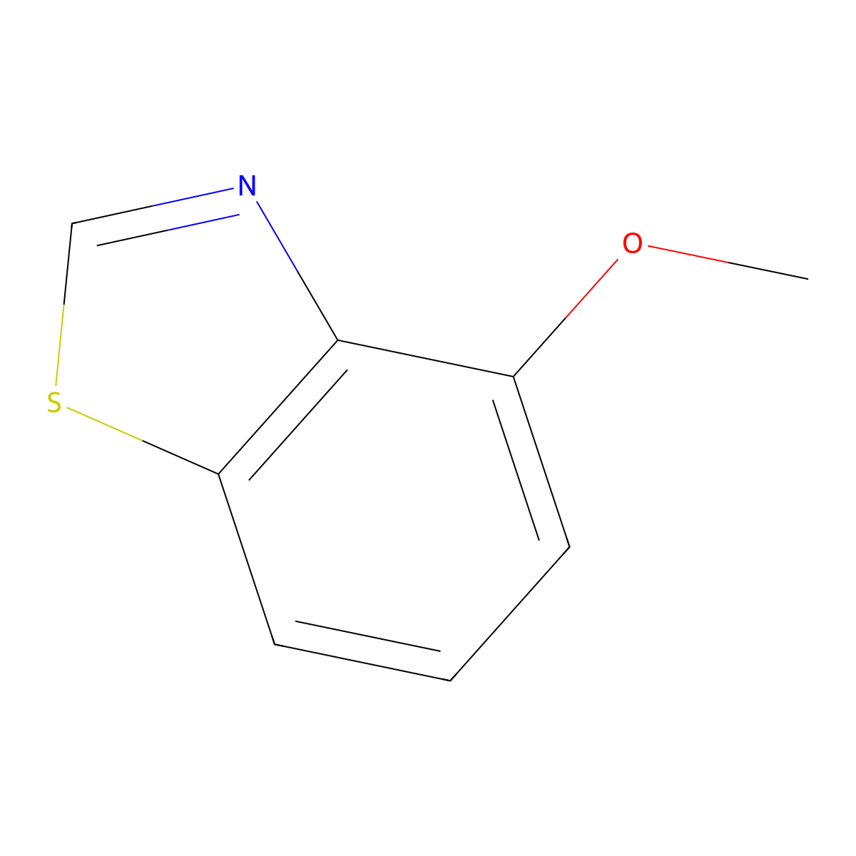 4-Methoxy-1,3-benzothiazole molecular structure, CAS 3048-46-2