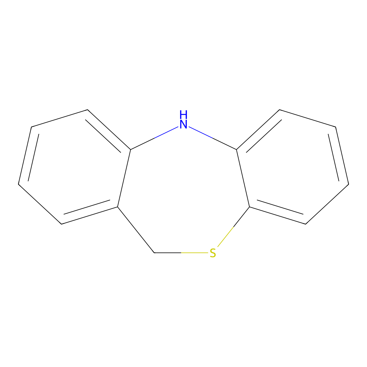 6,11-Dihydrobenzo[c][1,5]benzothiazepine molecular structure, CAS 3048-78-0