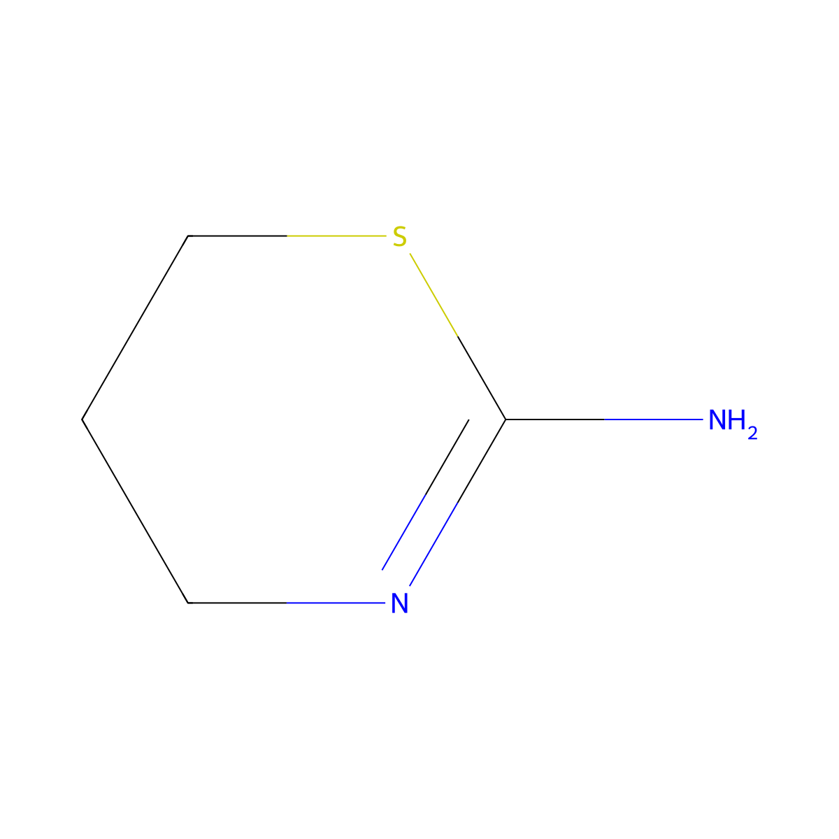 2-Amino-5,6-dihydro-4H-1,3-thiazine molecular structure, CAS 30480-64-9