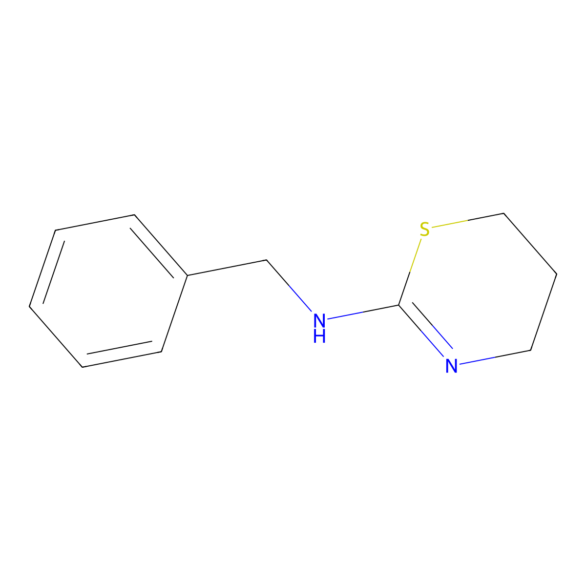 N-benzyl-5,6-dihydro-4H-1,3-thiazin-2-amine molecular structure, CAS 30480-73-0