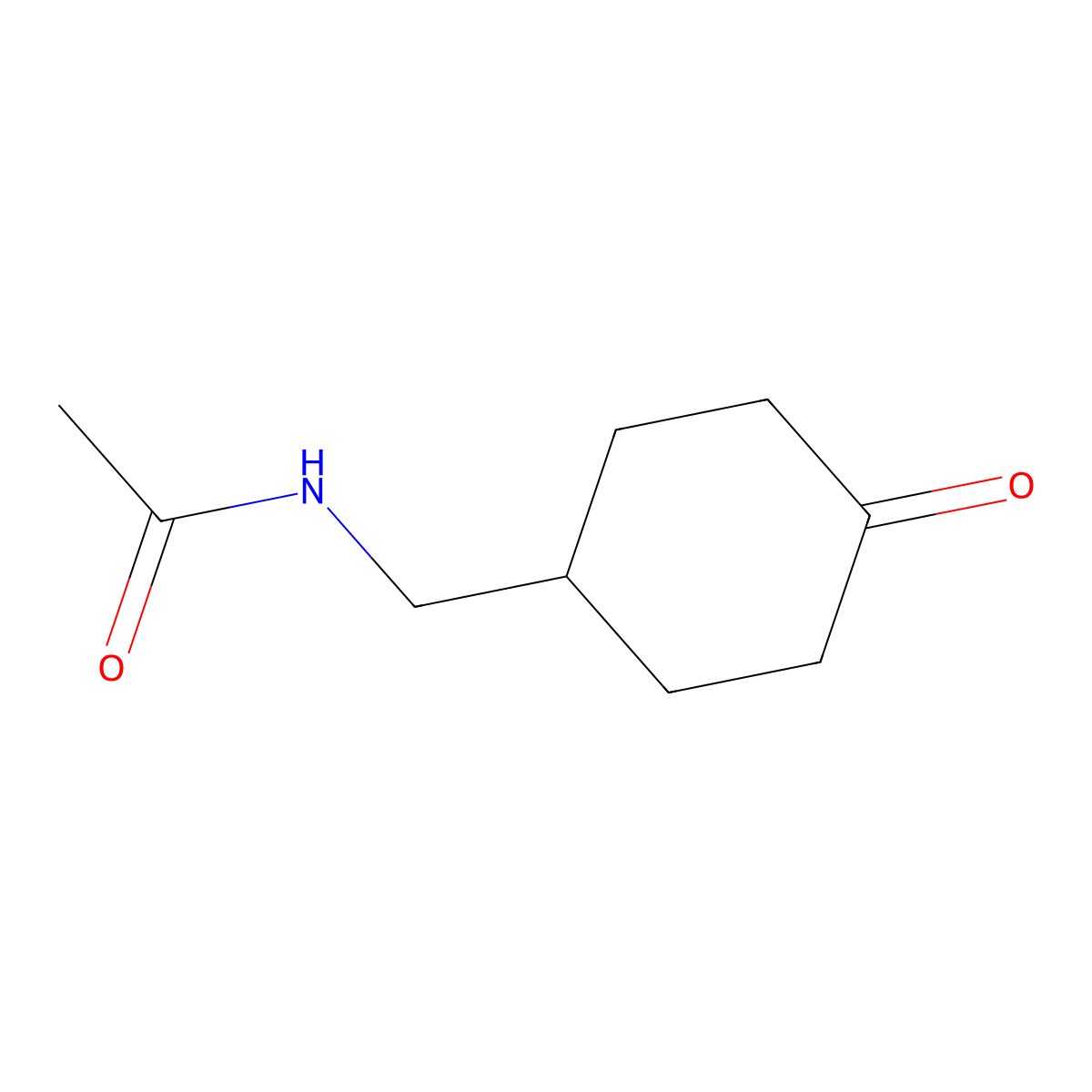 N-((4-oxocyclohexyl)methyl)acetamide molecular structure, CAS 30482-18-9