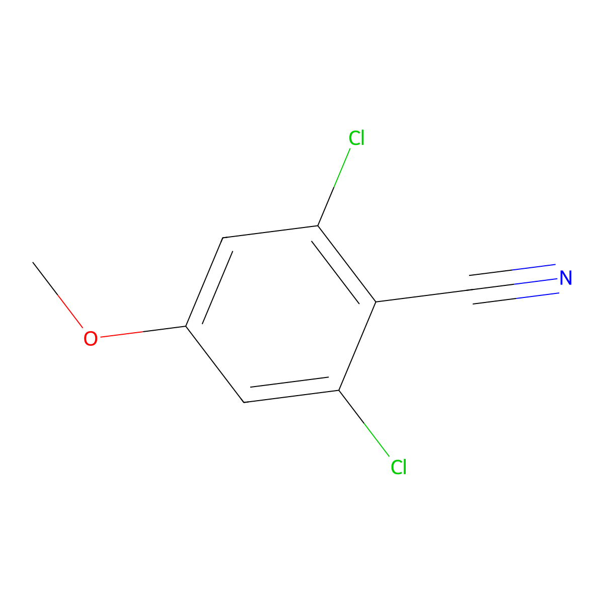 2,6-Dichloro-4-methoxybenzonitrile molecular structure, CAS 30482-87-2