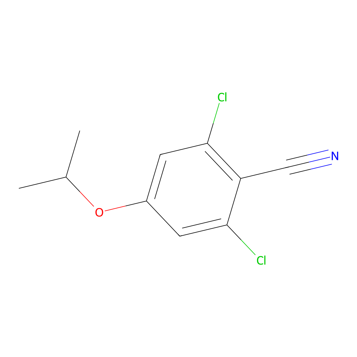 2,6-Dichloro-4-(1-methylethoxy)benzonitrile molecular structure, CAS 30482-89-4