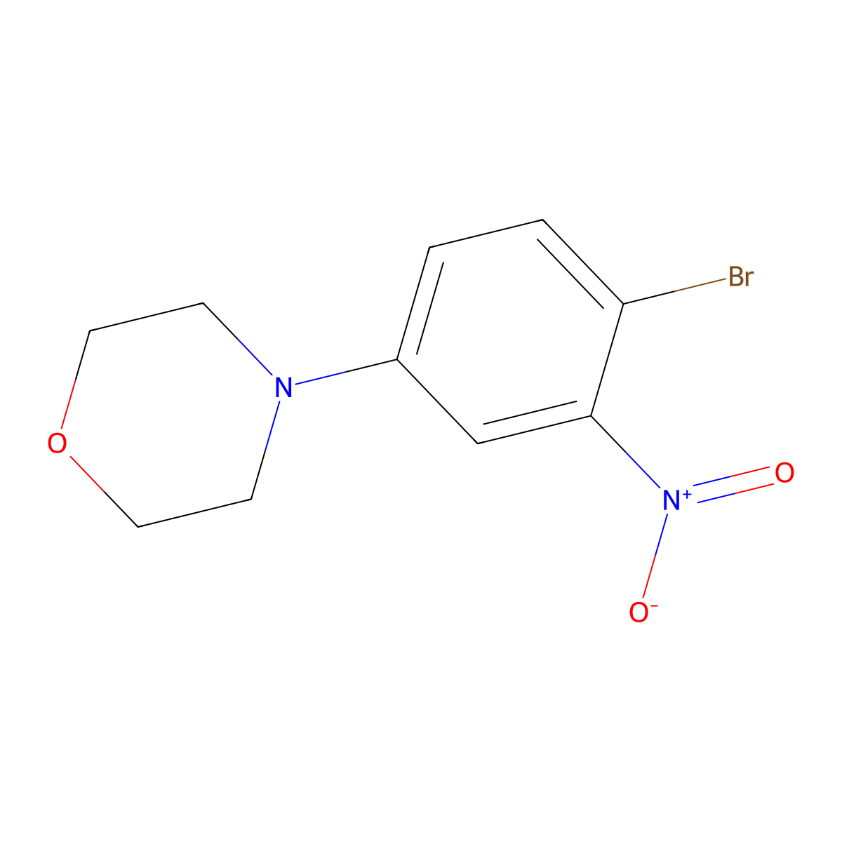 4-(4-Bromo-3-nitrophenyl)morpholine molecular structure, CAS 30483-76-2