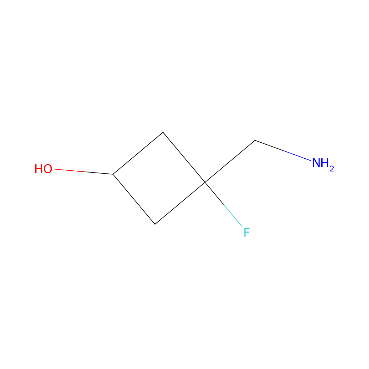 (1s,3s)-3-(Aminomethyl)-3-fluorocyclobutan-1-ol molecular structure, CAS 3048483-22-0