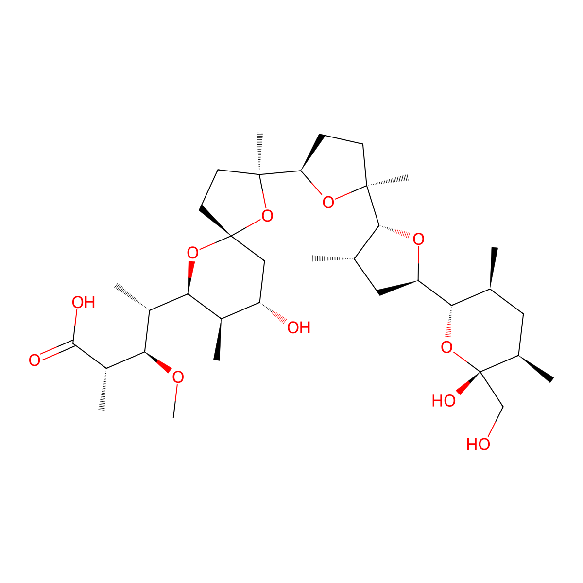 Monensin B molecular structure, CAS 30485-16-6