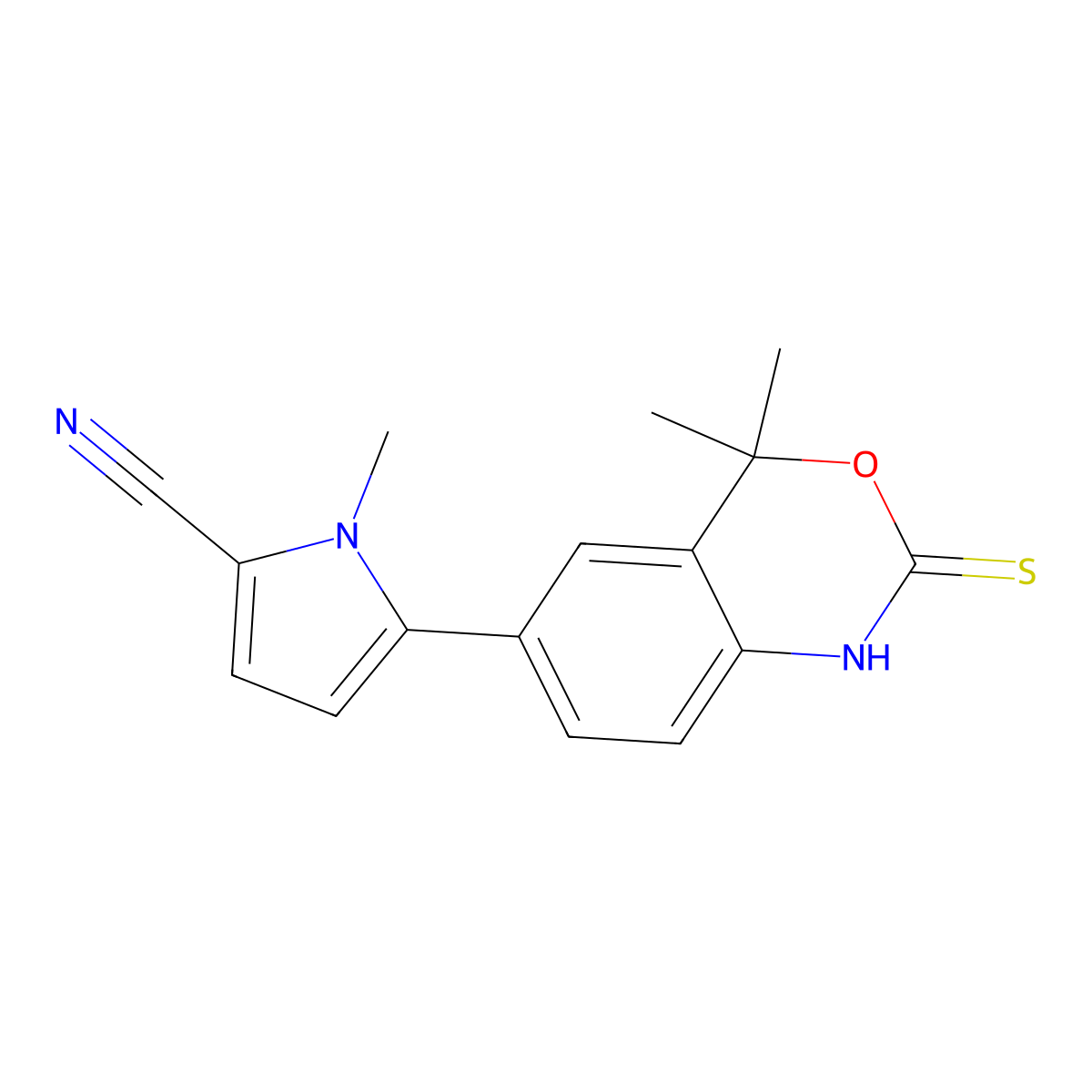 Tanaproget molecular structure, CAS 304853-42-7