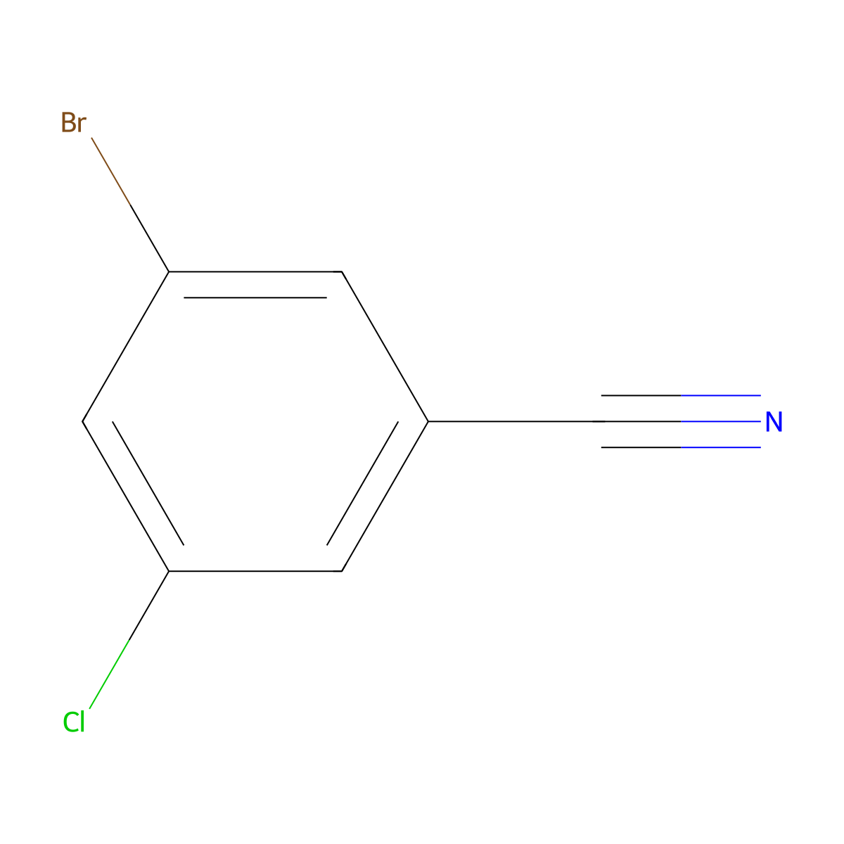 3-Bromo-5-chlorobenzonitrile molecular structure, CAS 304854-55-5