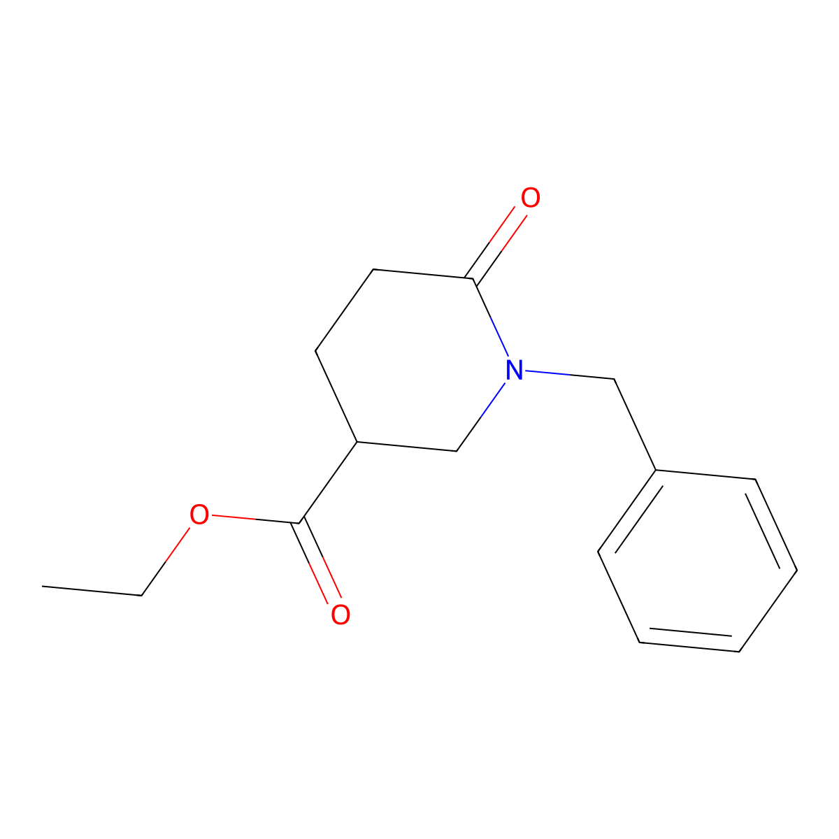 Ethyl 1-benzyl-6-oxopiperidine-3-carboxylate molecular structure, CAS 304859-21-0