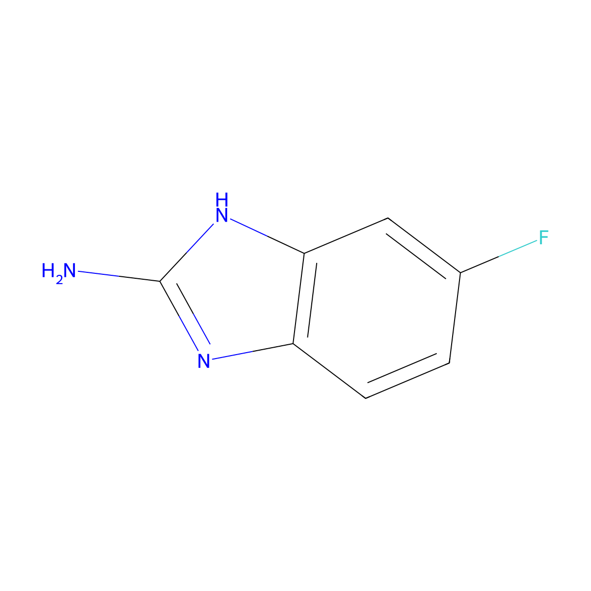 2-Amino-5-fluorobenzimidazole molecular structure, CAS 30486-73-8