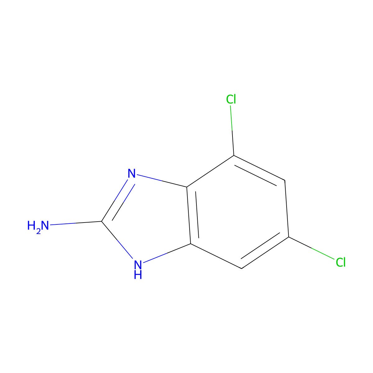 5,7-Dichloro-1H-benzimidazol-2-amine molecular structure, CAS 30486-76-1