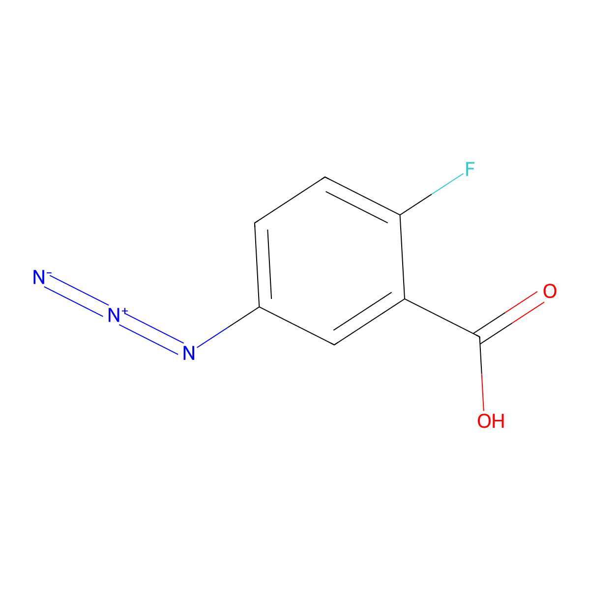 5-Azido-2-fluorobenzoic acid molecular structure, CAS 3048619-86-6