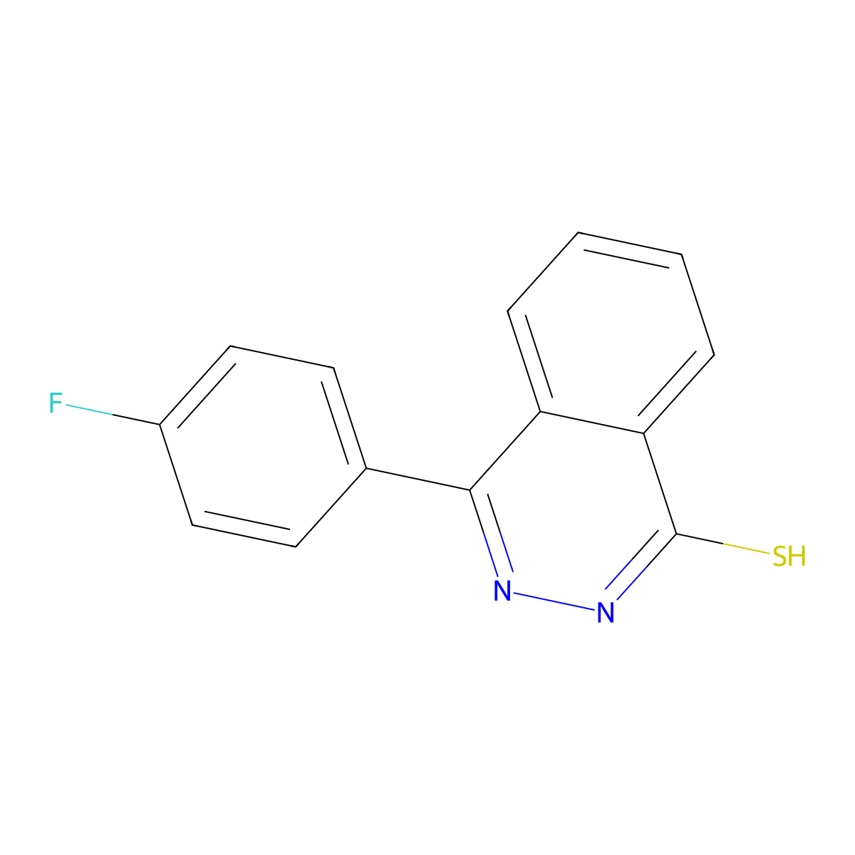 4-(4-Fluorophenyl)phthalazine-1-thiol molecular structure, CAS 304863-71-6