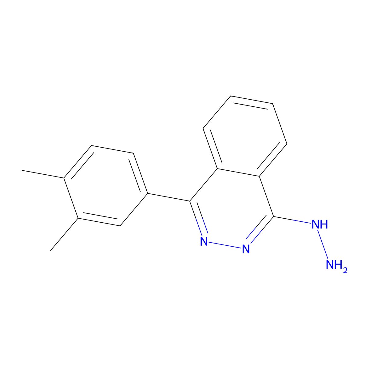 Phthalazine, 1-(3,4-dimethylphenyl)-4-hydrazinyl- molecular structure, CAS 304863-83-0