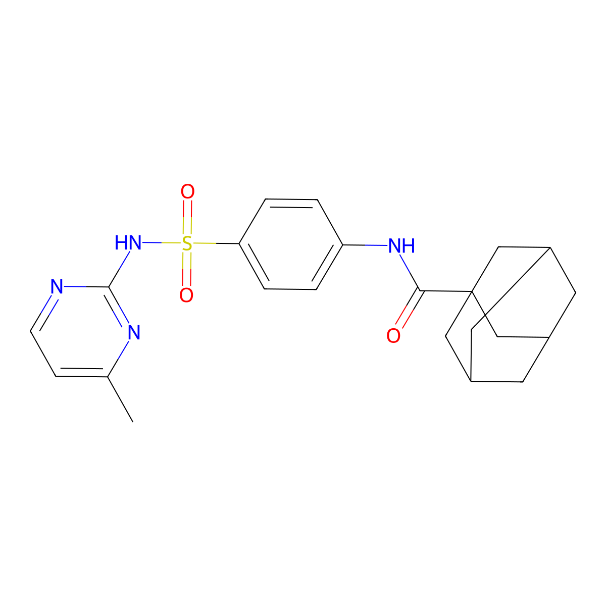 N-[4-[(4-methylpyrimidin-2-yl)sulfamoyl]phenyl]adamantane-1-carboxamide molecular structure, CAS 304864-47-9