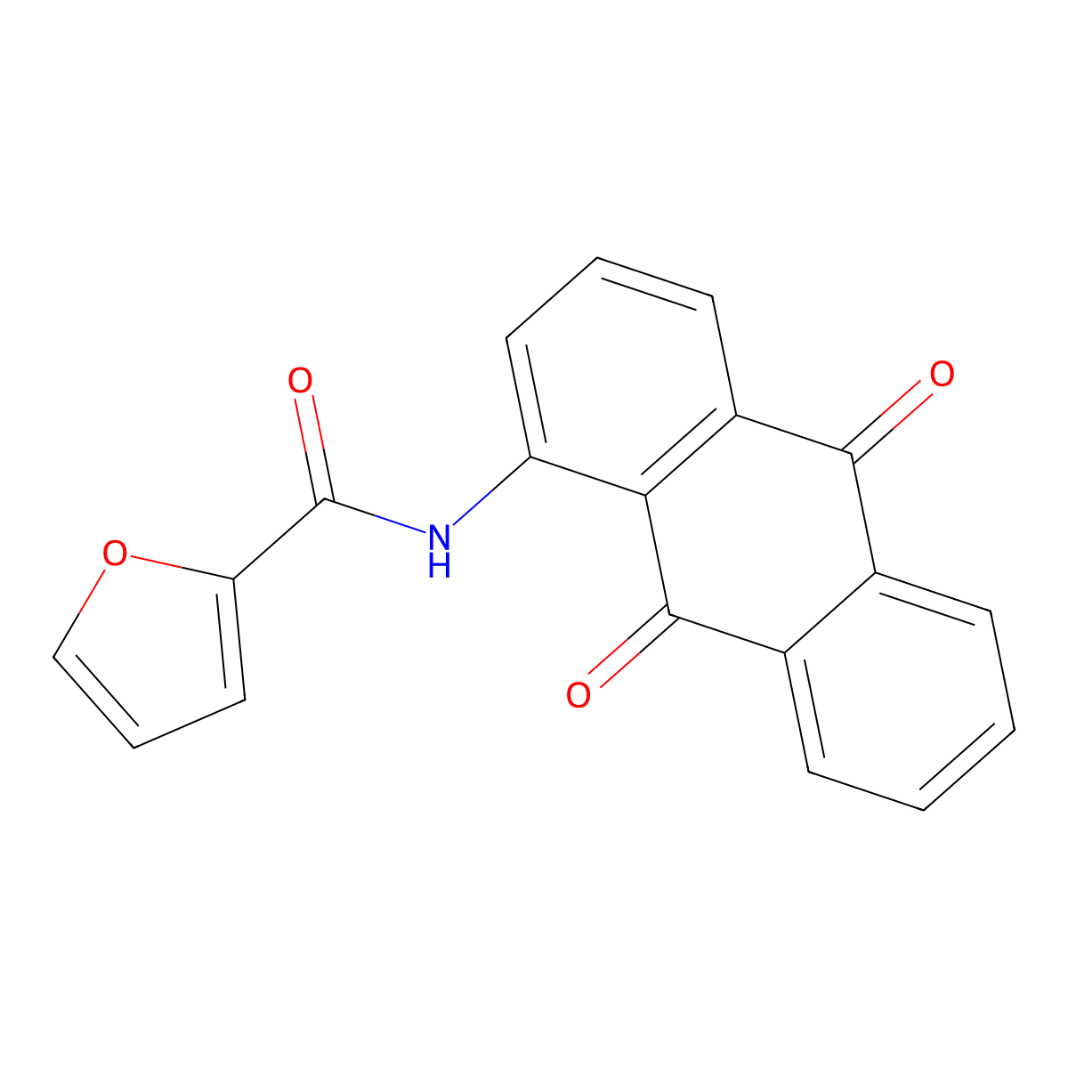 N-(9,10-dioxo-9,10-dihydroanthracen-1-yl)furan-2-carboxamide molecular structure, CAS 304864-49-1