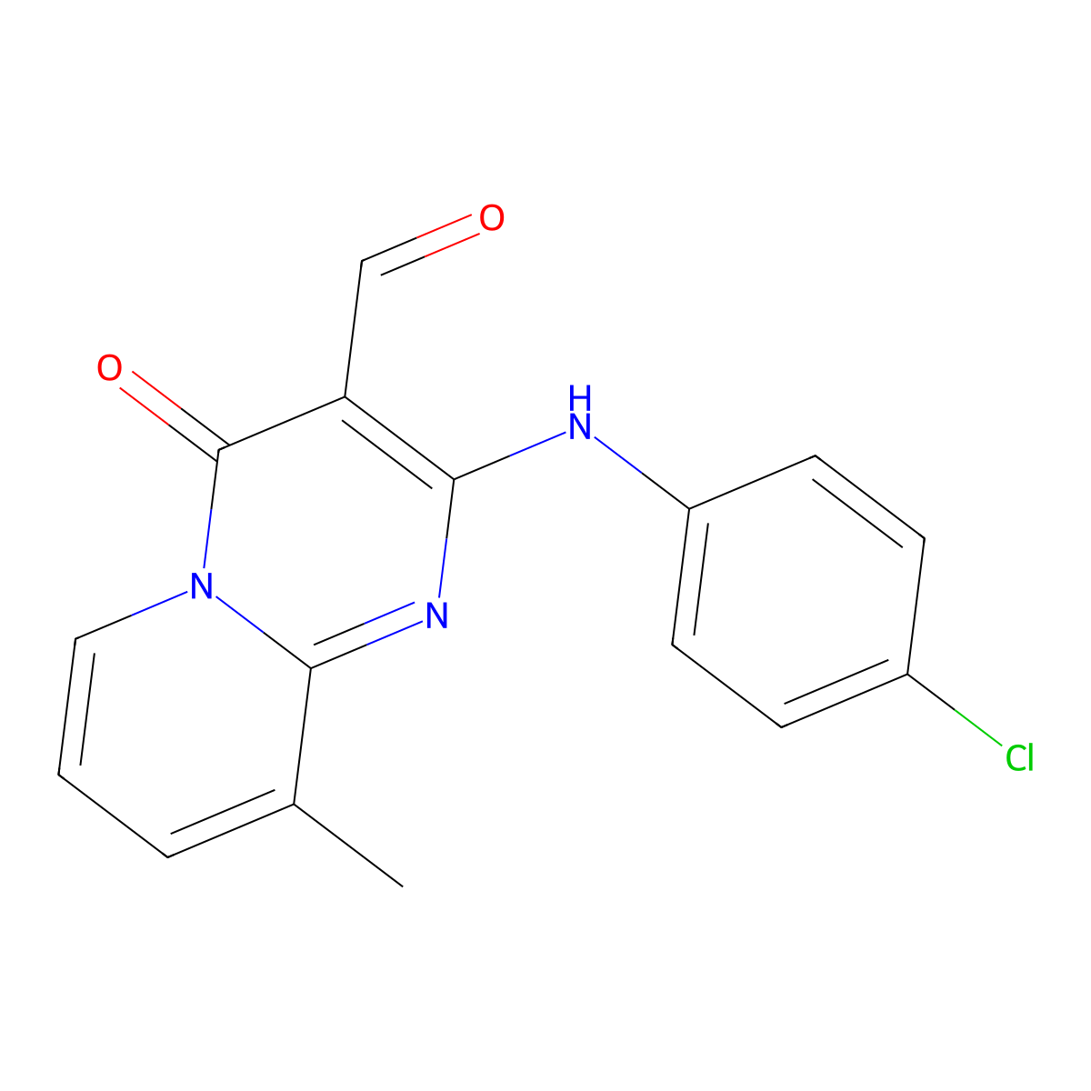 2-[(4-chlorophenyl)amino]-9-methyl-4-oxo-4H-pyrido[1,2-a]pyrimidine-3-carbaldehyde molecular structure, CAS 304864-86-6