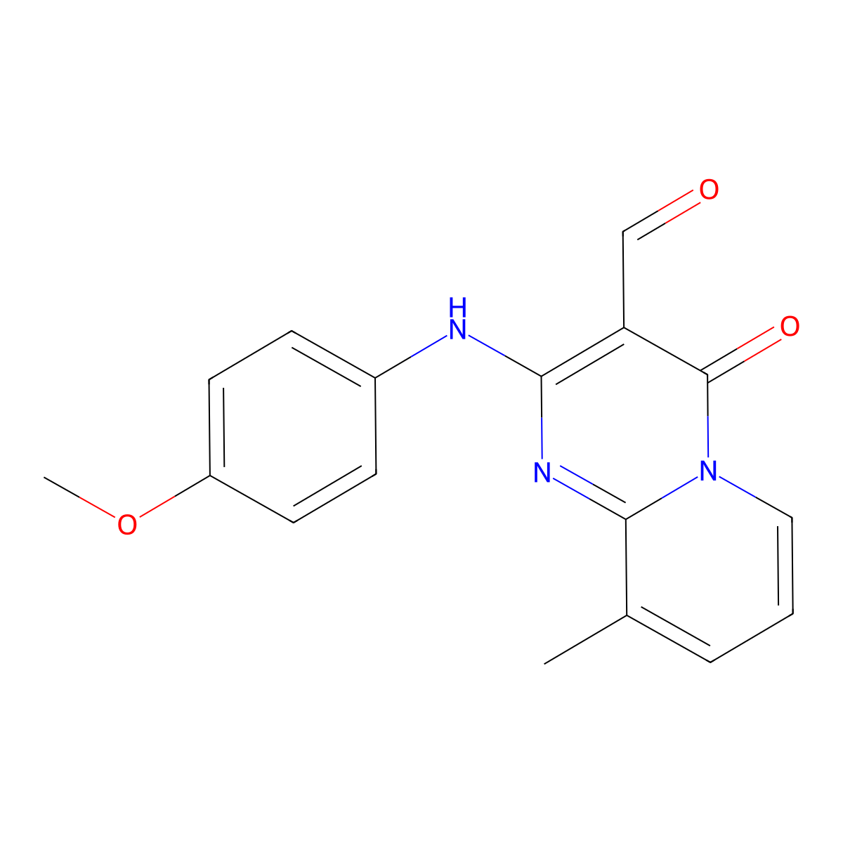 2-(4-Methoxyanilino)-9-methyl-4-oxopyrido[1,2-a]pyrimidine-3-carbaldehyde molecular structure, CAS 304864-99-1