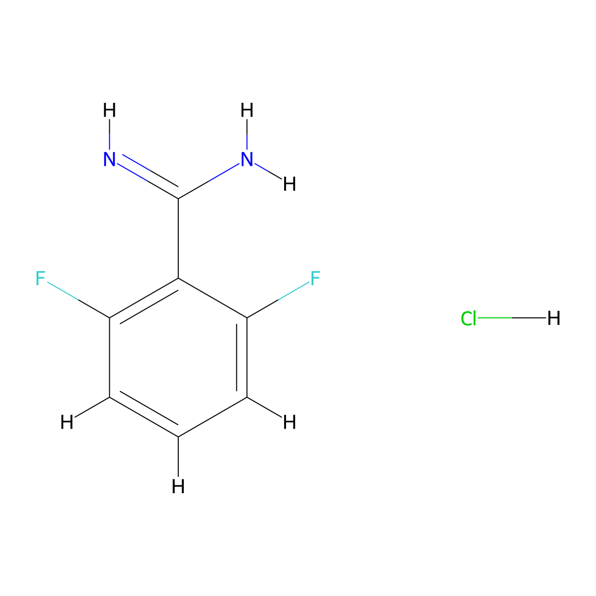 2,6-Difluorobenzamidine hydrochloride molecular structure, CAS 304867-43-4
