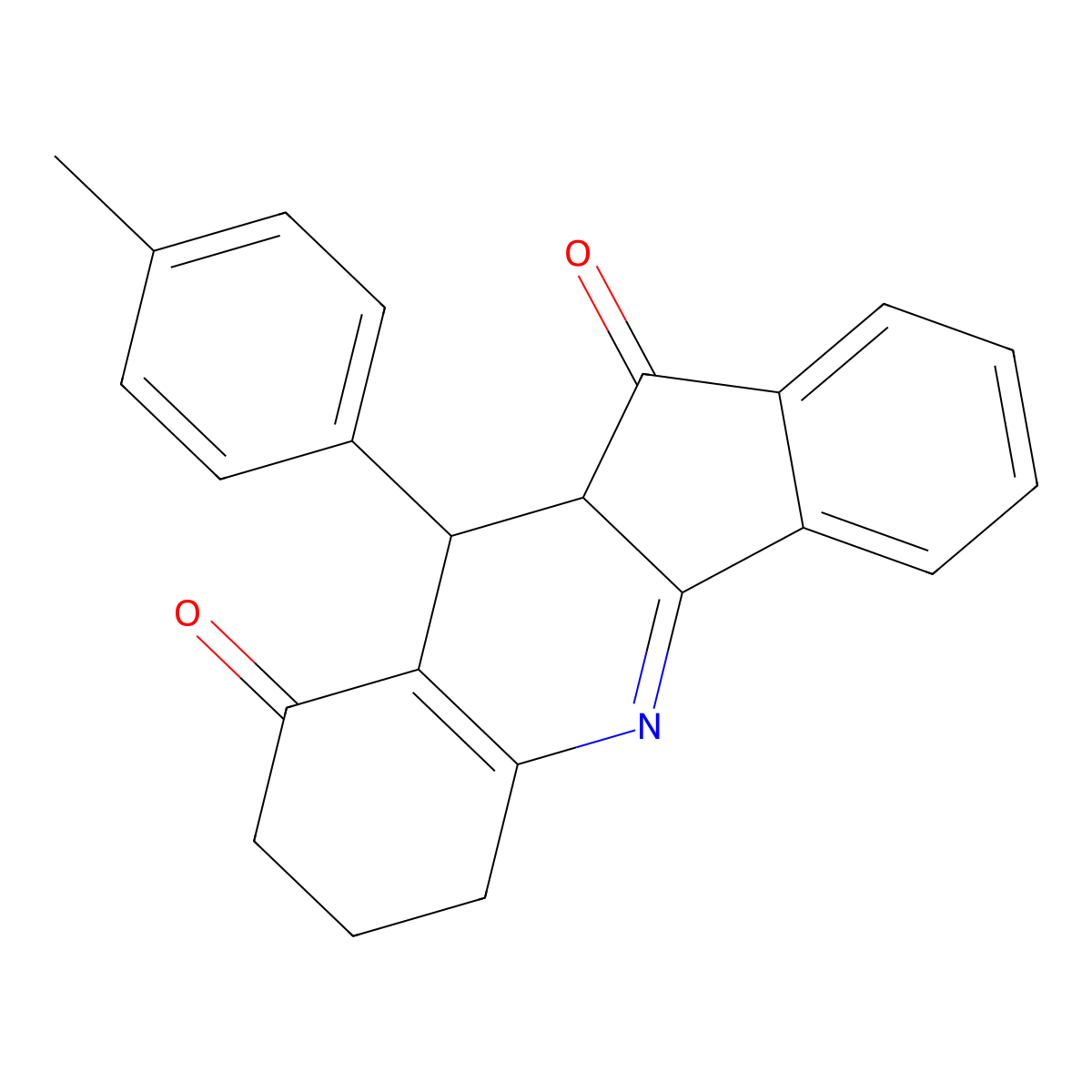 10-(4-methylphenyl)-7,8,10,10a-tetrahydro-6H-indeno[1,2-b]quinoline-9,11-dione molecular structure, CAS 304868-08-4