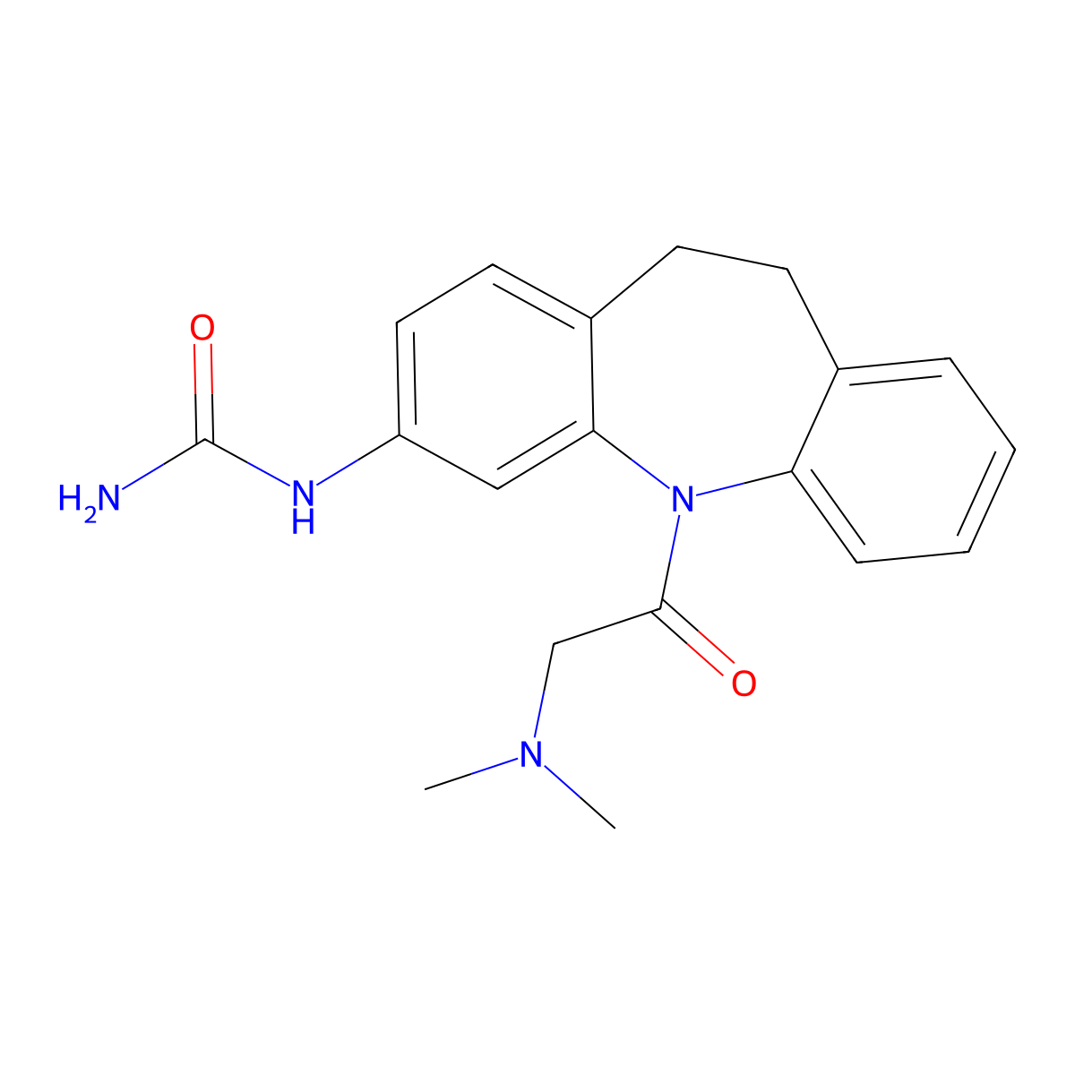 [11-[2-(Dimethylamino)acetyl]-5,6-dihydrobenzo[b][1]benzazepin-2-yl]urea molecular structure, CAS 304868-15-3