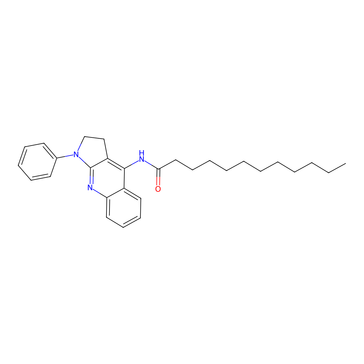 N-(1-phenyl-2,3-dihydro-1H-pyrrolo[2,3-b]quinolin-4-yl)dodecanamide molecular structure, CAS 304868-76-6