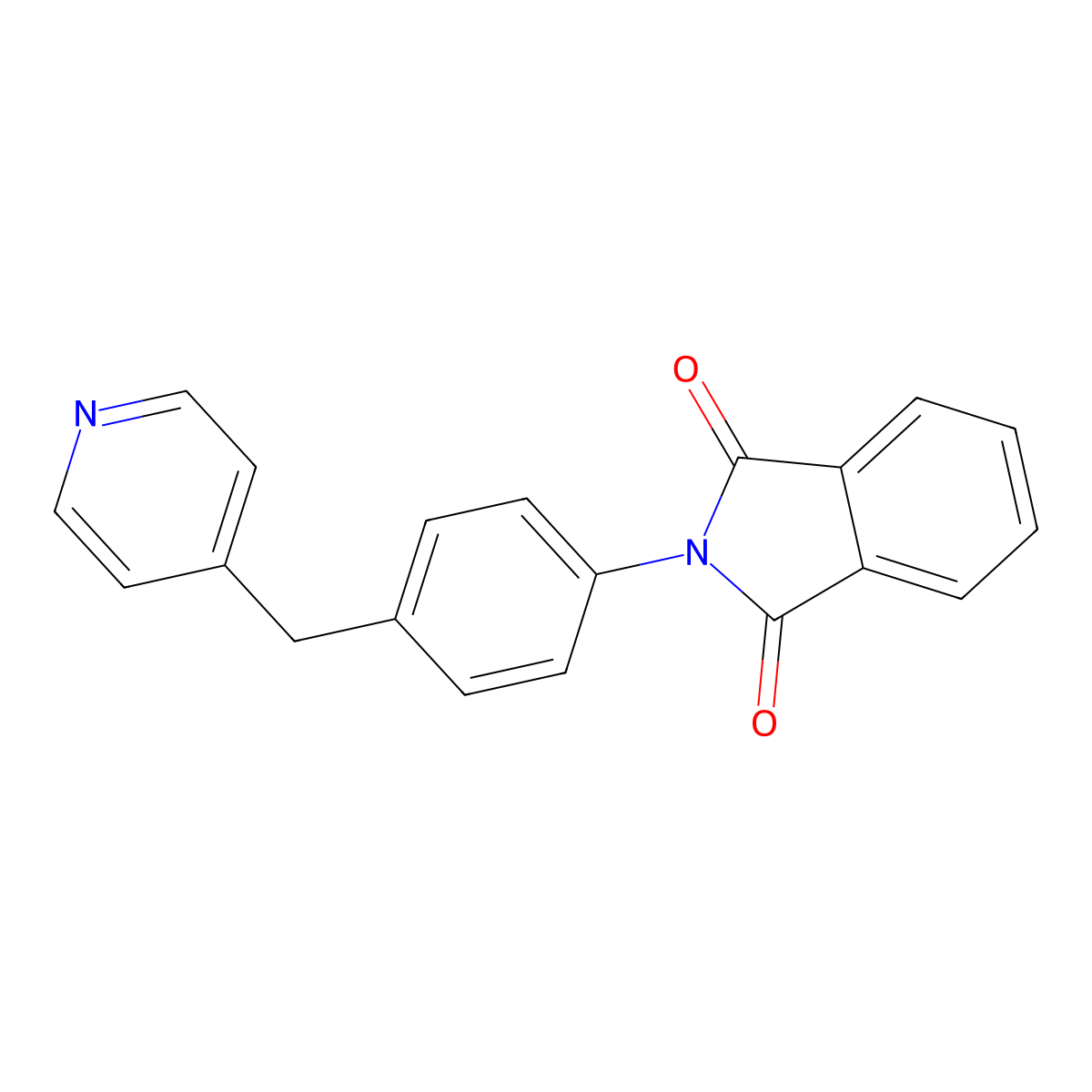2-[4-(Pyridin-4-ylmethyl)phenyl]isoindole-1,3-dione molecular structure, CAS 304869-66-7