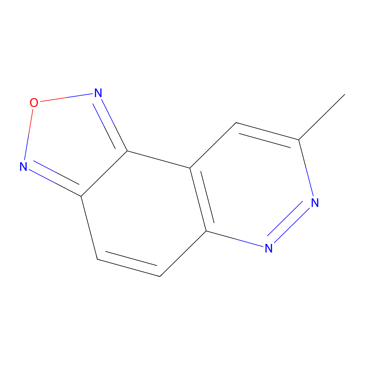 8-Methyl[1,2,5]oxadiazolo[3,4-f]cinnoline molecular structure, CAS 304869-93-0