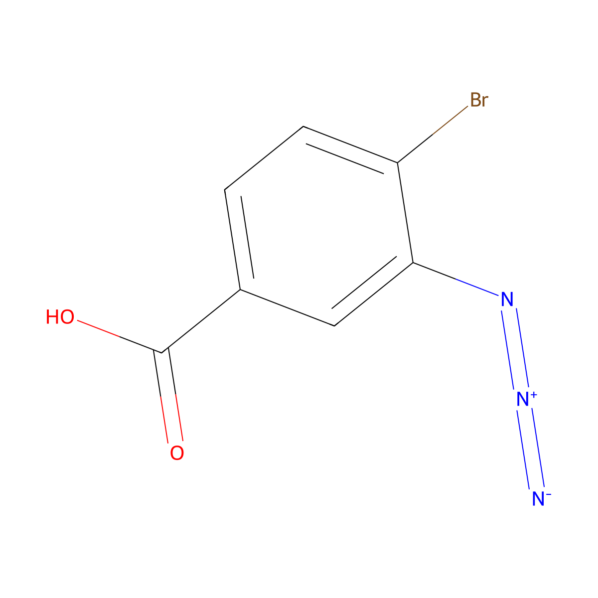 3-Azido-4-bromobenzoic acid molecular structure, CAS 3048694-41-0