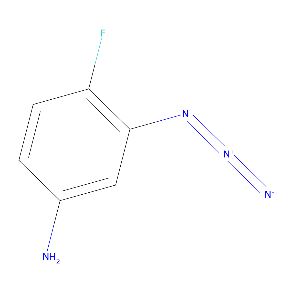 3-Azido-4-fluoroaniline molecular structure, CAS 3048695-41-3