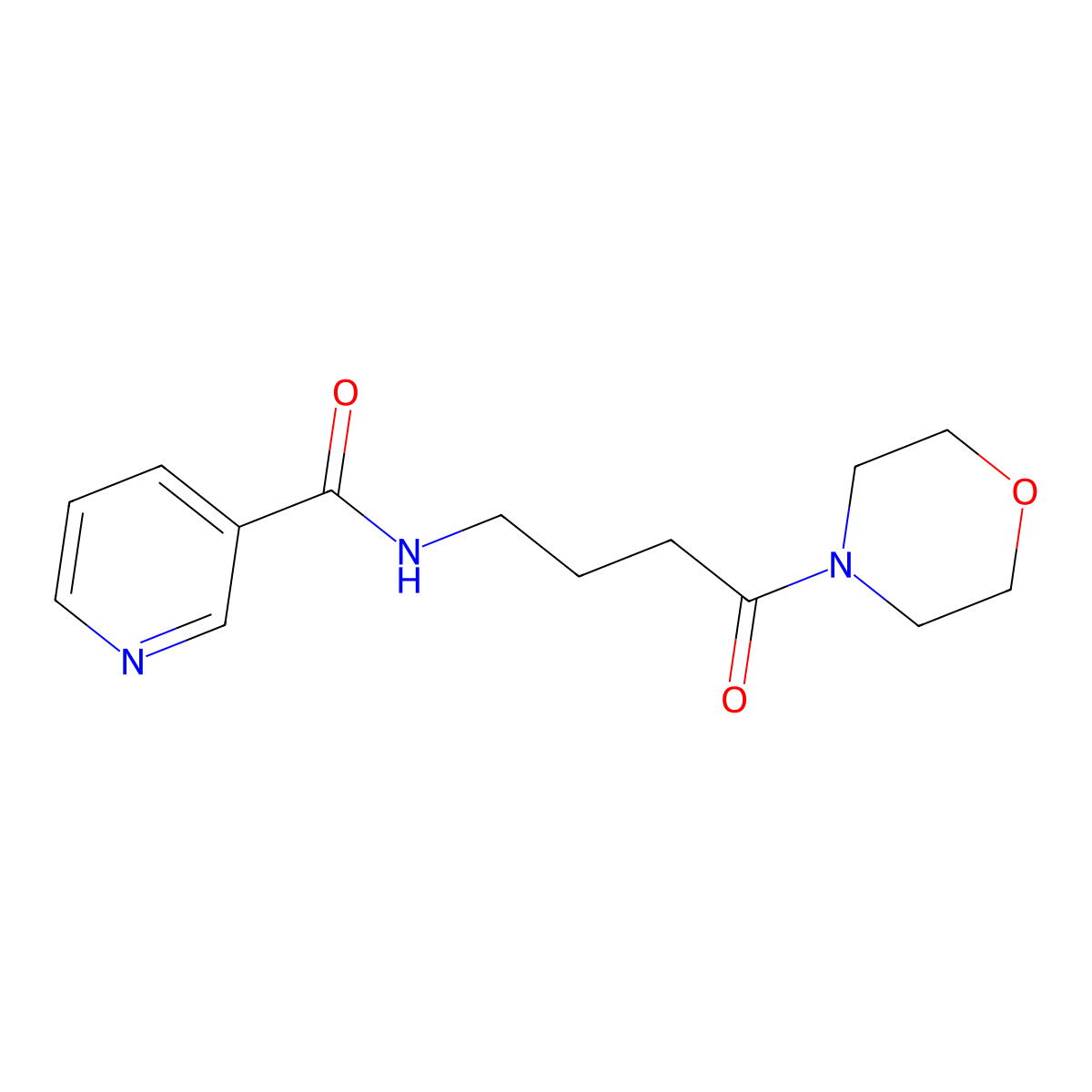 N-(4-morpholin-4-yl-4-oxobutyl)pyridine-3-carboxamide molecular structure, CAS 304870-49-3