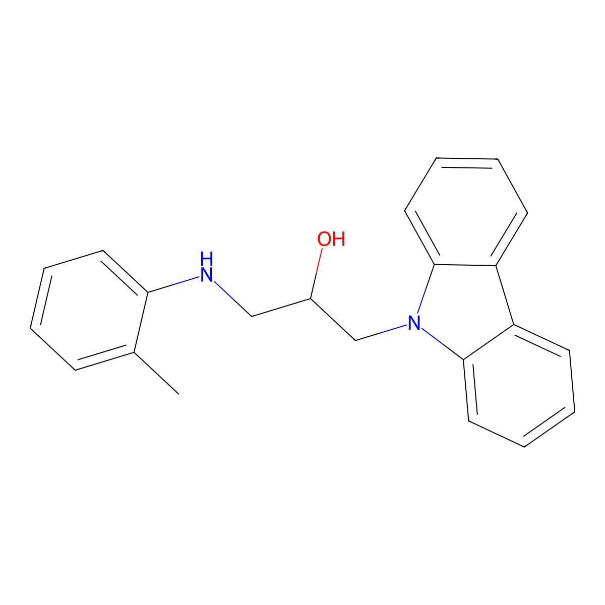1-(9H-carbazol-9-yl)-3-(o-tolylamino)propan-2-ol molecular structure, CAS 304870-69-7