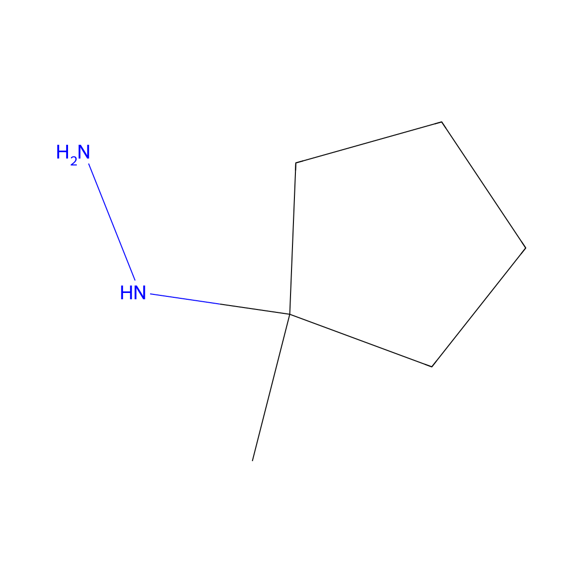 (1-Methylcyclopentyl)hydrazine molecular structure, CAS 3048704-03-3