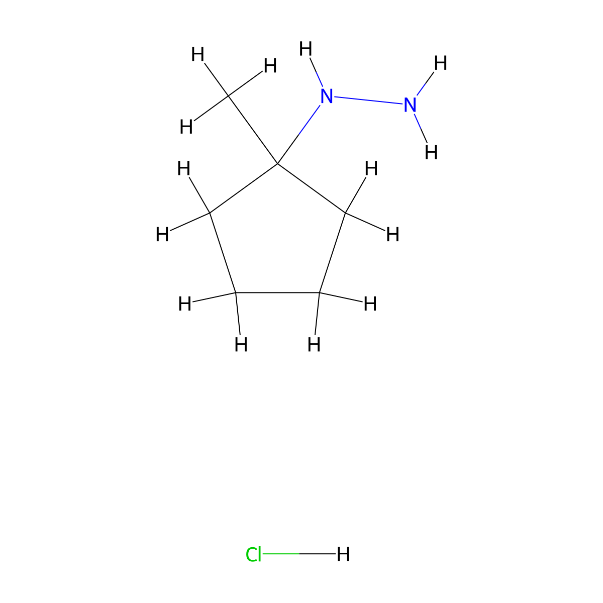 (1-Methylcyclopentyl)hydrazine;hydrochloride molecular structure, CAS 3048704-04-4