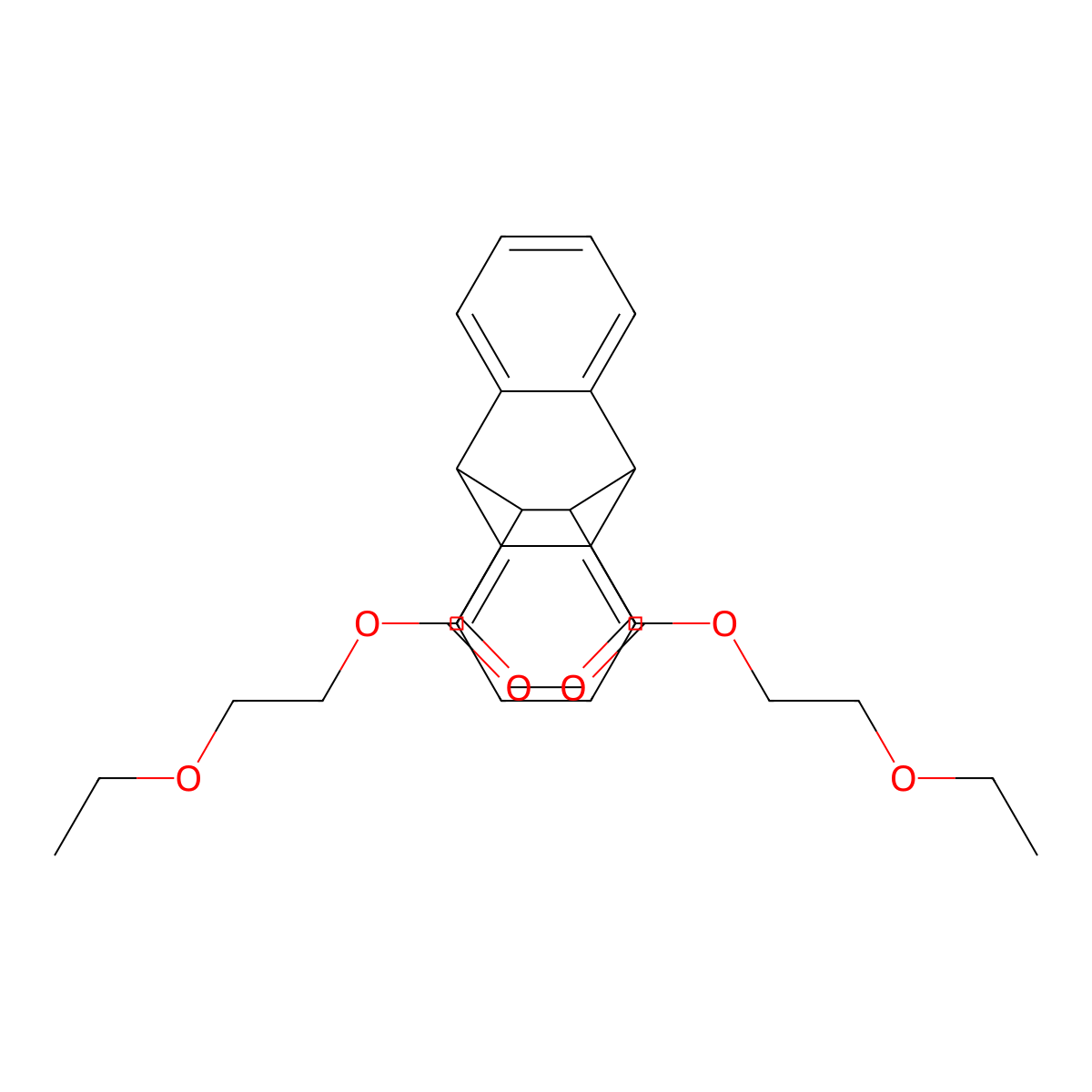 Bis(2-ethoxyethyl) 9,10-dihydro-9,10-ethanoanthracene-11,12-dicarboxylate molecular structure, CAS 304871-25-8