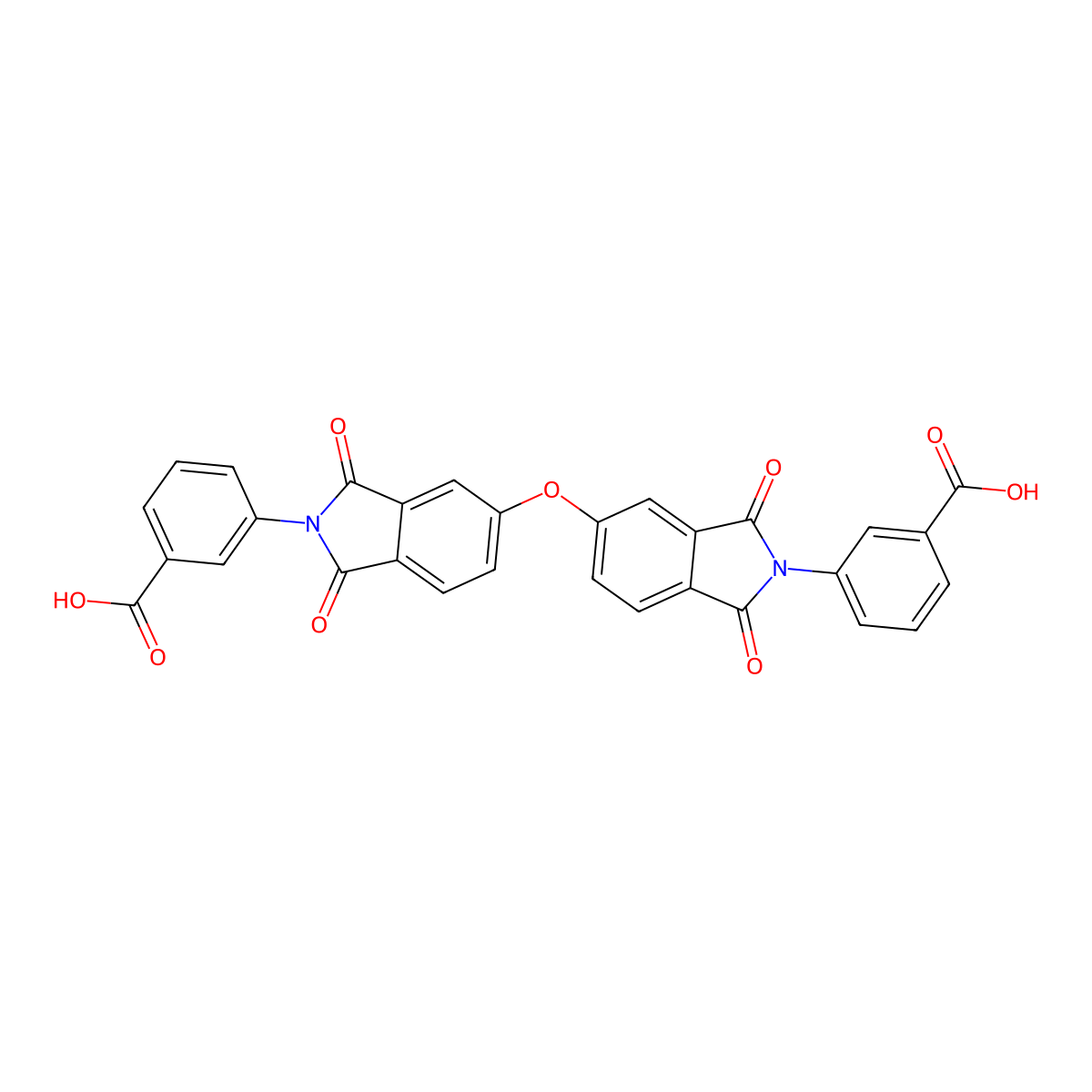 3,3'-[oxybis(1,3-dioxo-1,3-dihydro-2H-isoindole-5,2-diyl)]dibenzoic acid molecular structure, CAS 304871-39-4