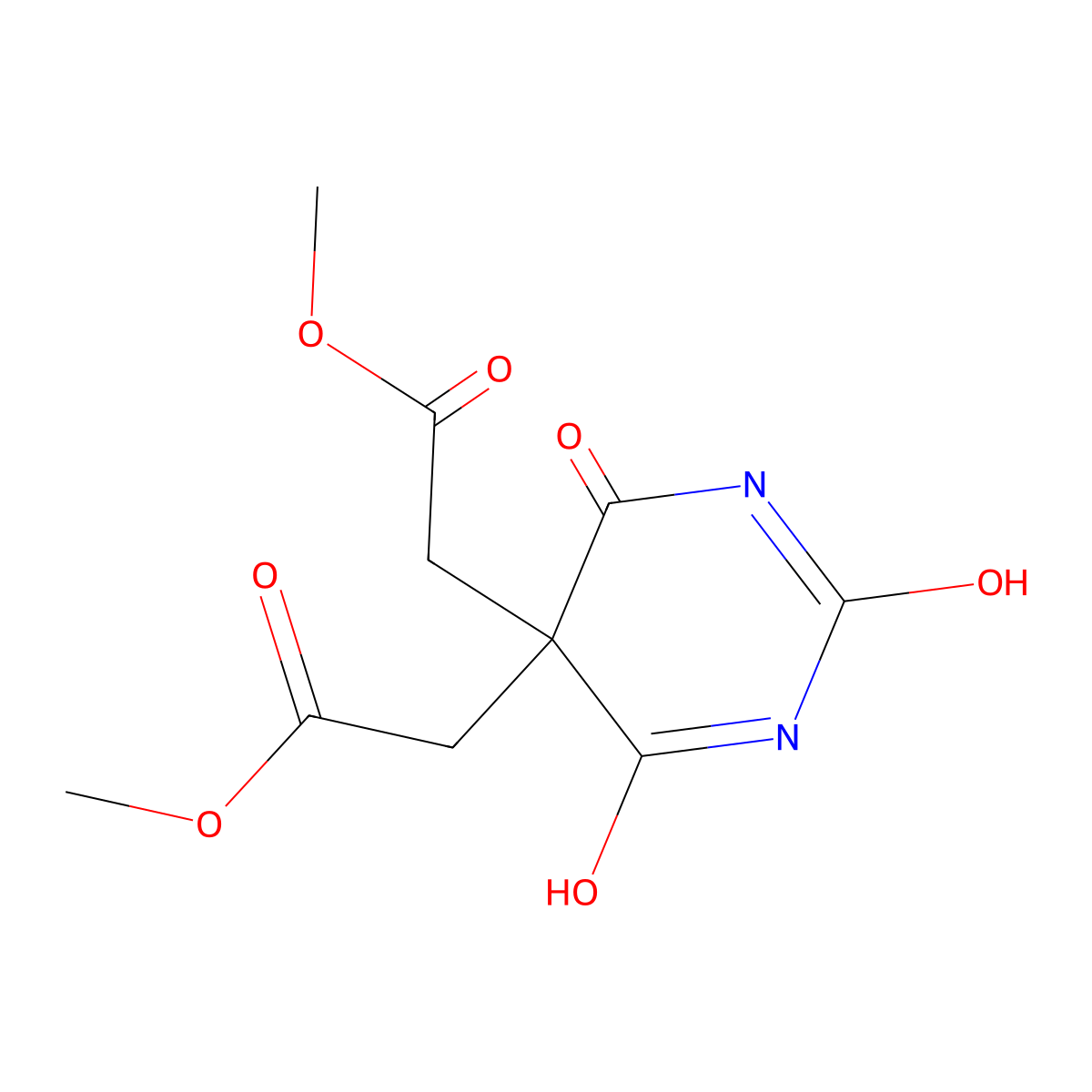 Methyl 2-[5-(2-methoxy-2-oxoethyl)-2,4,6-trioxo-1,3-diazinan-5-yl]acetate molecular structure, CAS 304871-42-9