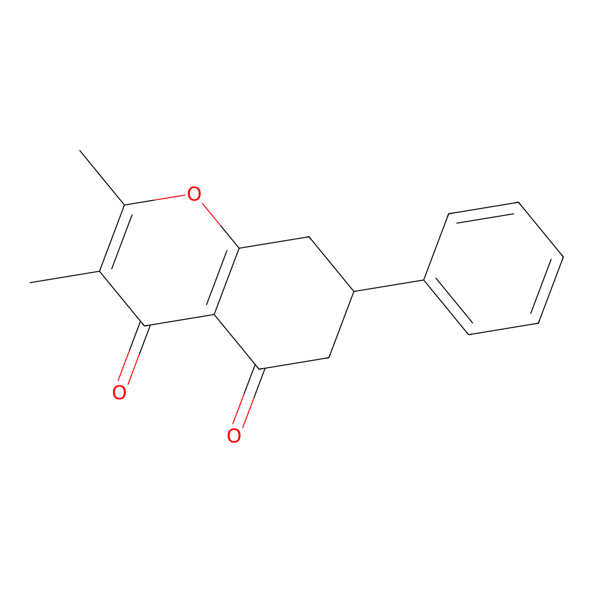 2,3-dimethyl-7-phenyl-7,8-dihydro-6H-chromene-4,5-dione molecular structure, CAS 304871-80-5