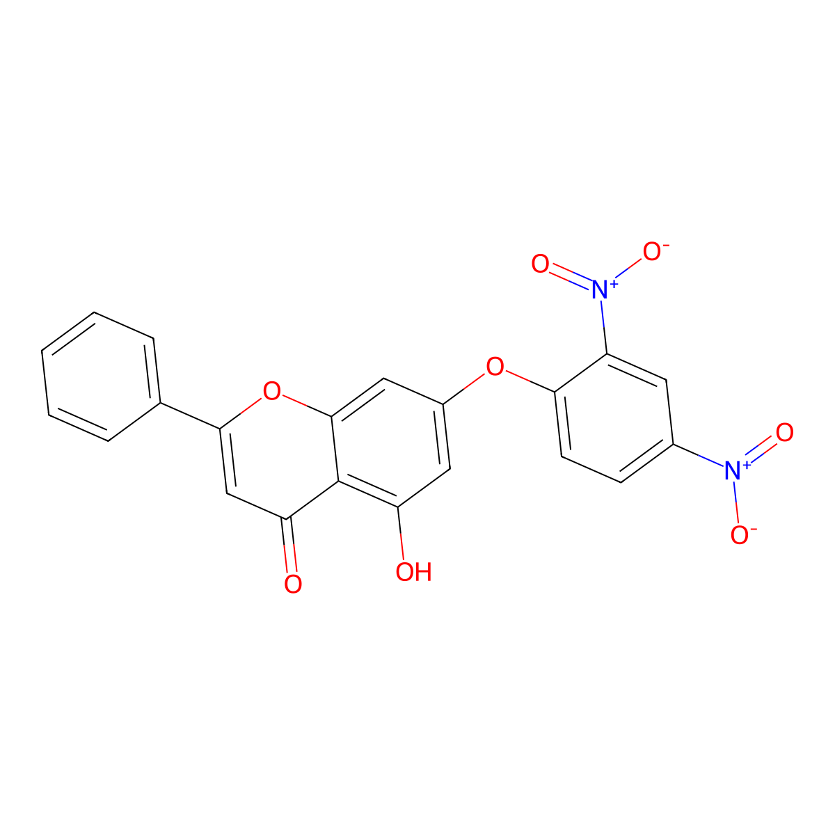 7-(2,4-dinitrophenoxy)-5-hydroxy-2-phenyl-4H-chromen-4-one molecular structure, CAS 304871-99-6