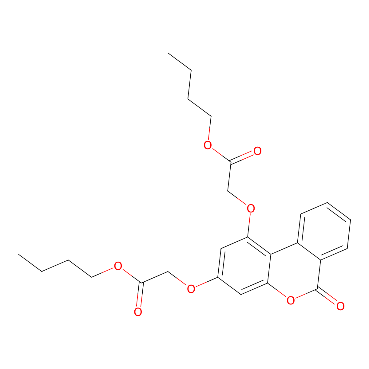 dibutyl 2,2'-[(6-oxo-6H-benzo[c]chromene-1,3-diyl)bis(oxy)]diacetate molecular structure, CAS 304872-66-0