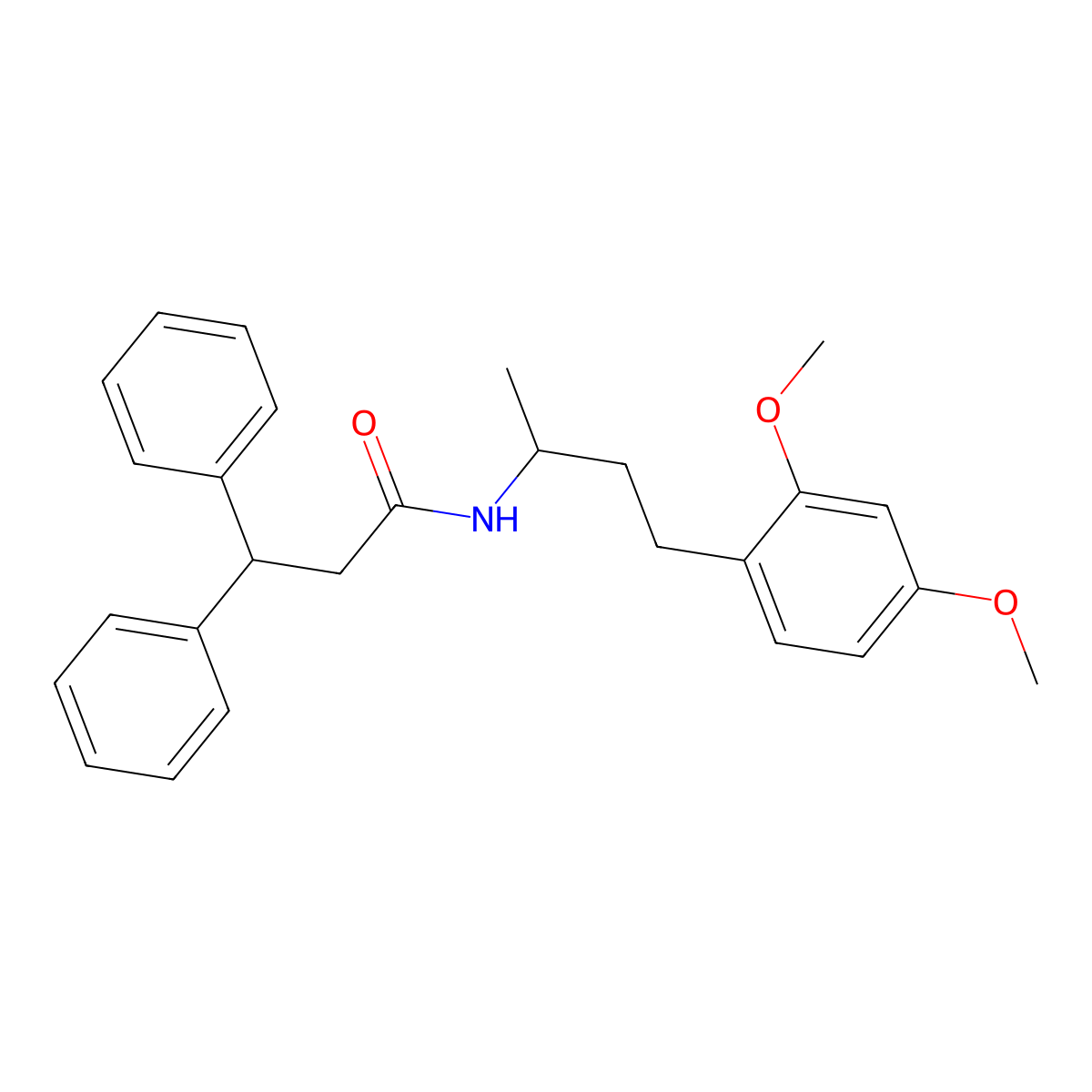 N-[4-(2,4-dimethoxyphenyl)butan-2-yl]-3,3-diphenylpropanamide molecular structure, CAS 304872-92-2