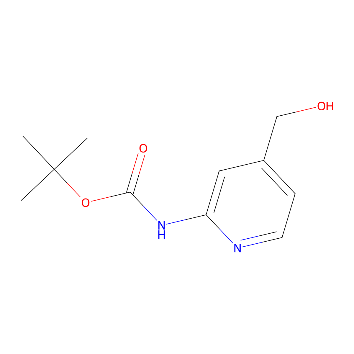 2-(Boc-amino)-4-(hydroxymethyl)pyridine molecular structure, CAS 304873-62-9