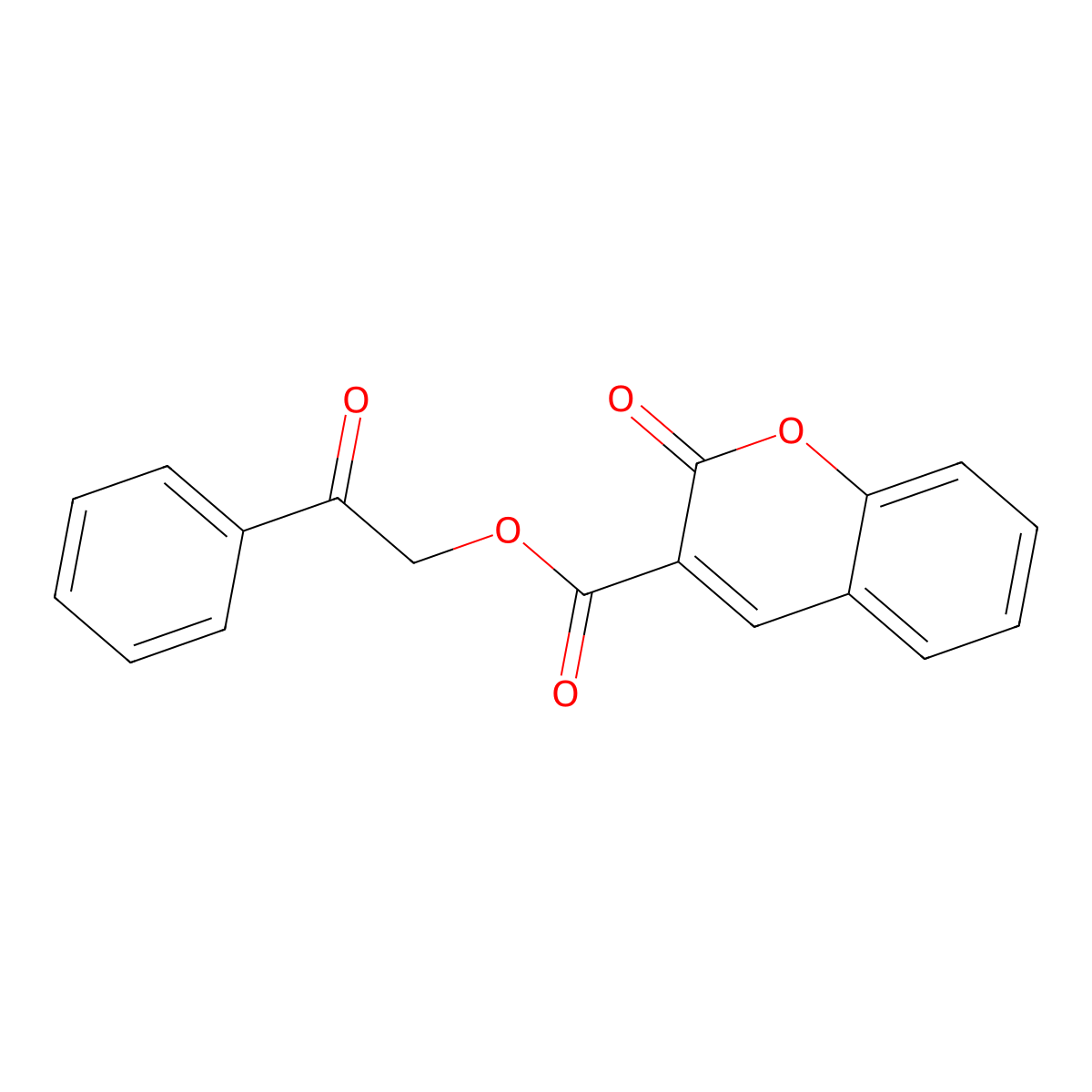 2-oxo-2-phenylethyl 2-oxo-2H-chromene-3-carboxylate molecular structure, CAS 304875-32-9