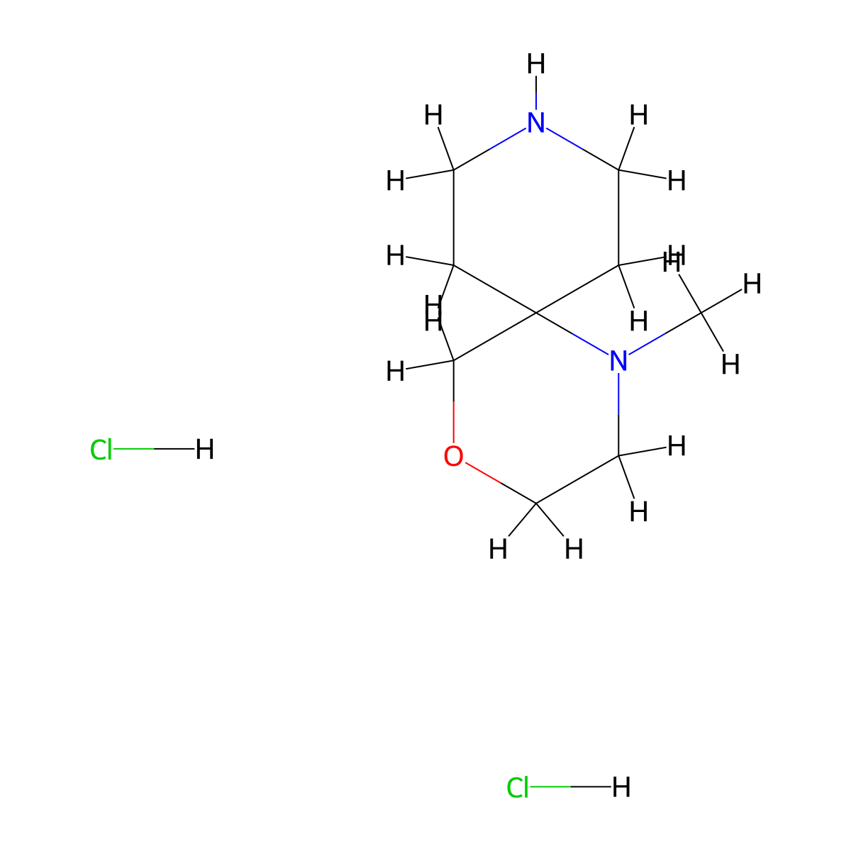 1-Methyl-4-oxa-1,9-diazaspiro[5.5]undecane dihydrochloride molecular structure, CAS 3048751-84-1