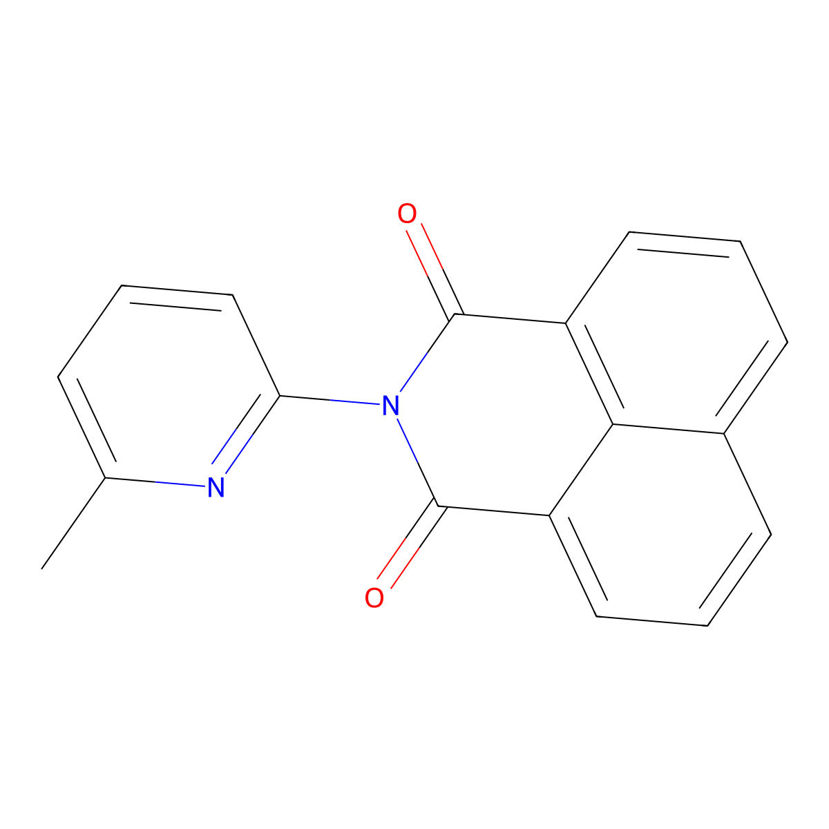 2-(6-methylpyridin-2-yl)-1H-benzo[de]isoquinoline-1,3(2H)-dione molecular structure, CAS 304876-61-7