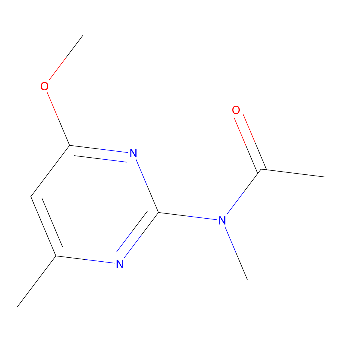 N-(4-methoxy-6-methylpyrimidin-2-yl)-N-methylacetamide molecular structure, CAS 304877-25-6