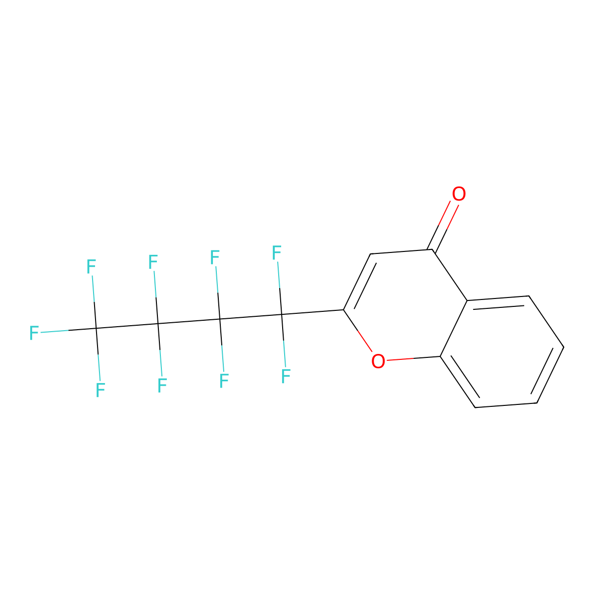 2-(Nonafluorobutyl)-4H-1-benzopyran-4-one molecular structure, CAS 304877-96-1