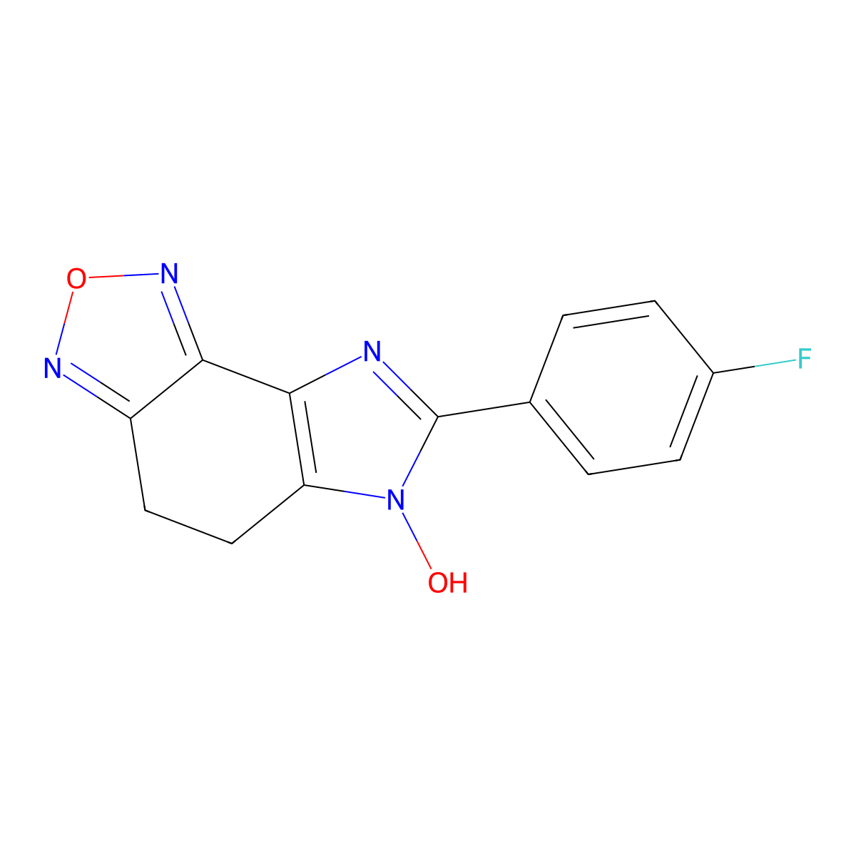 7-(4-Fluorophenyl)-6-hydroxy-4,5-dihydroimidazo[4,5-e][2,1,3]benzoxadiazole molecular structure, CAS 304878-27-1