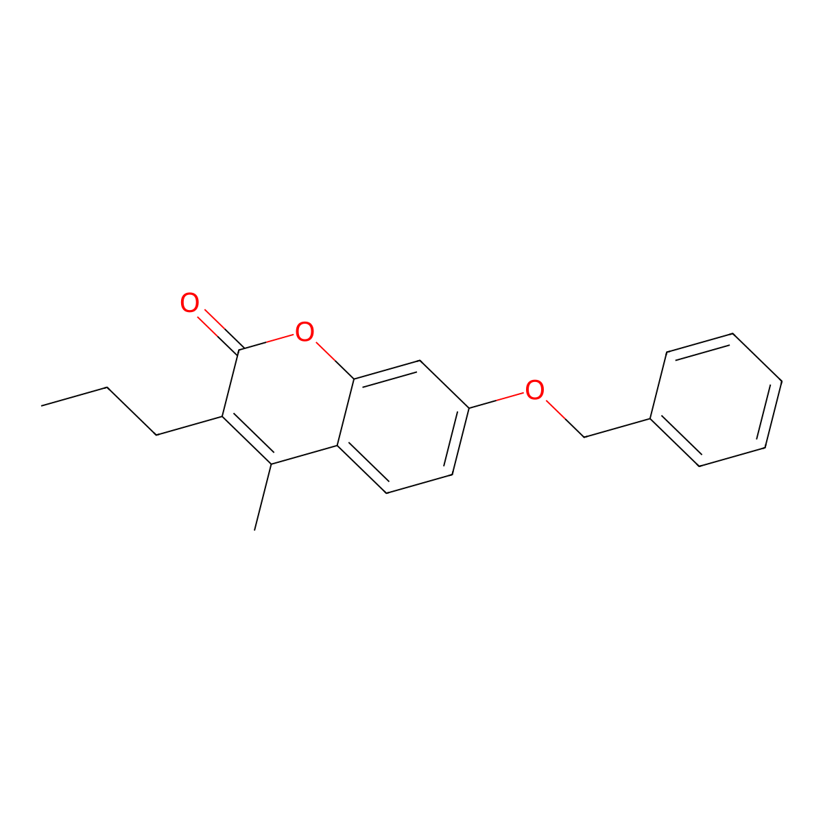 7-(benzyloxy)-4-methyl-3-propyl-2H-chromen-2-one molecular structure, CAS 304879-70-7
