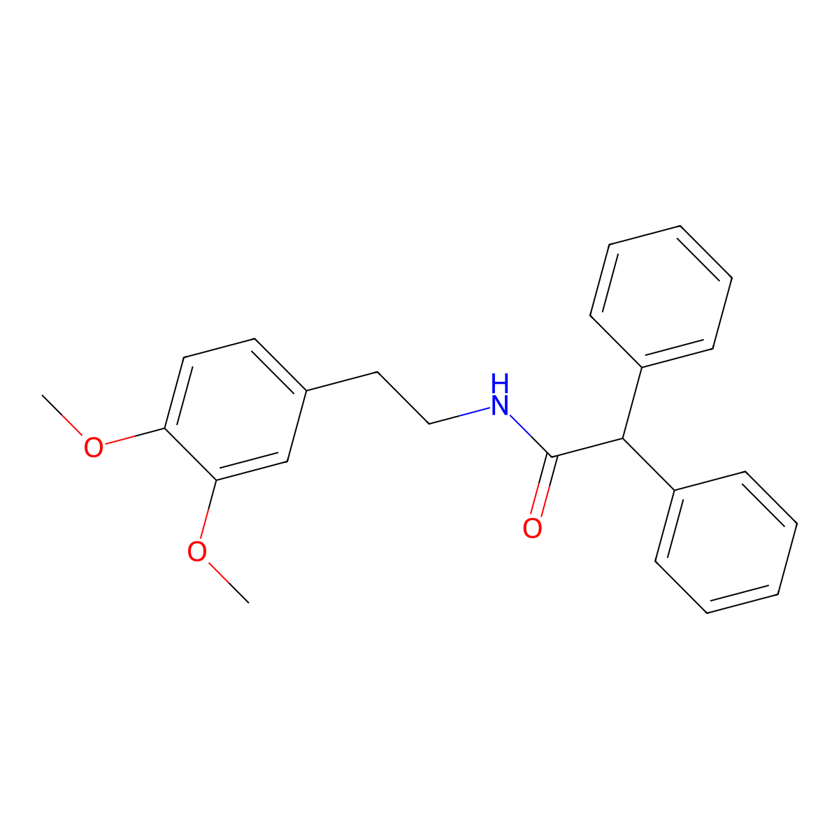 N-[2-(3,4-dimethoxyphenyl)ethyl]-2,2-diphenylacetamide molecular structure, CAS 30488-64-3